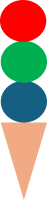 3-scoop cone