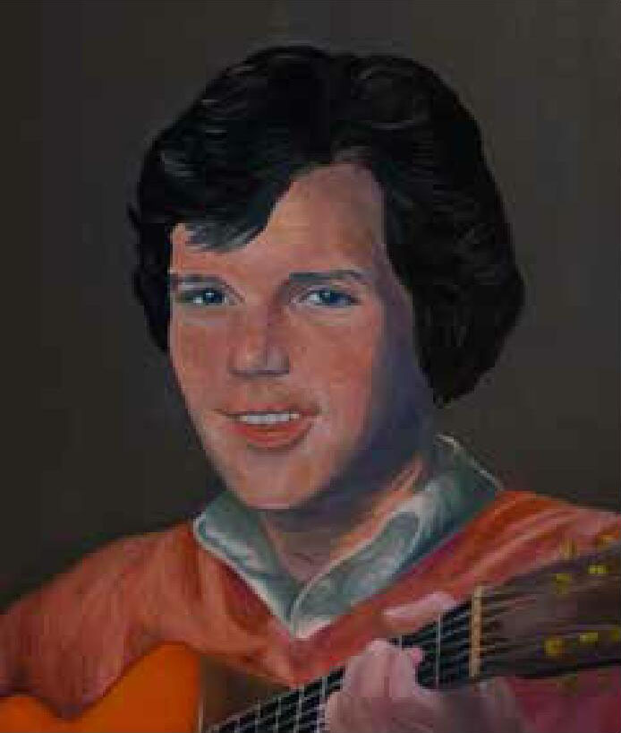 2019年3月新近完成的一幅油画，画中人物利奥·科特基（Leo Kottke）
