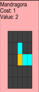 A card with a particular influence grid